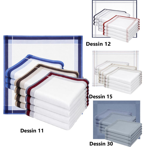 Betz 12 Stück Herren Stoff Taschentücher Set Comfort XL  Größe 41x41cm 100% Baumwolle